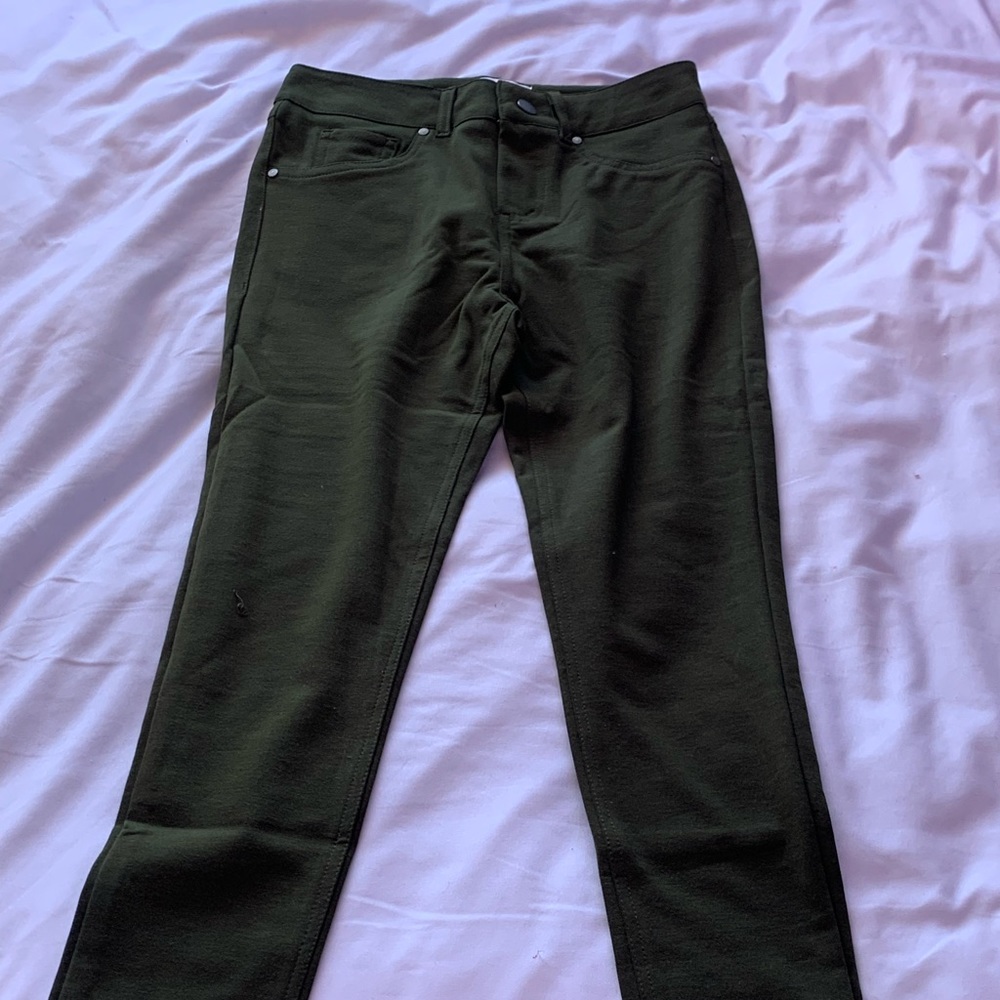 dark green trin & go jegging size large